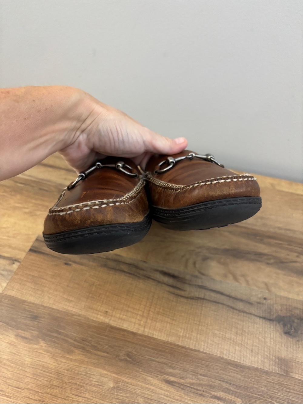 Peter Millar Keily Bit Driving Loafer Leather Brown Men’s - Picture 4 of 9